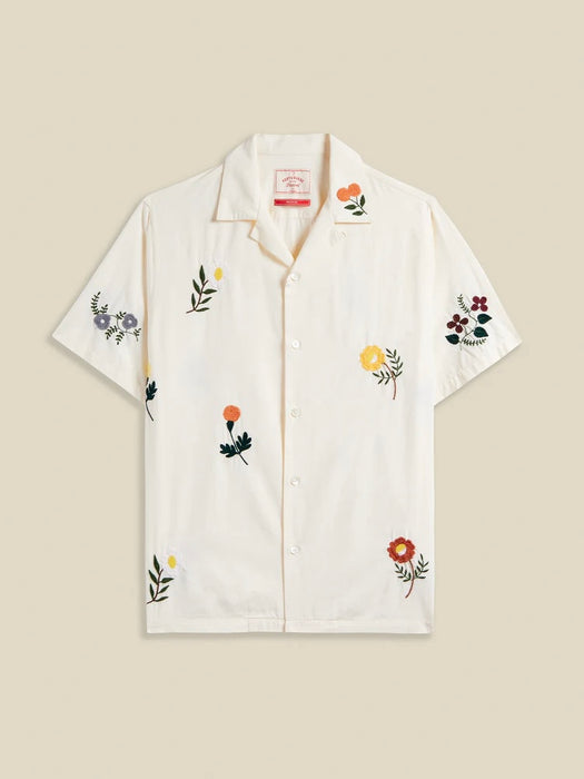 Portuguese Flannel Embroidery Flowers Shirt