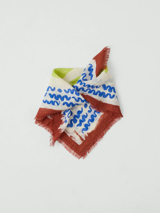 Toast Market Fish Linen Bandana in Ecru