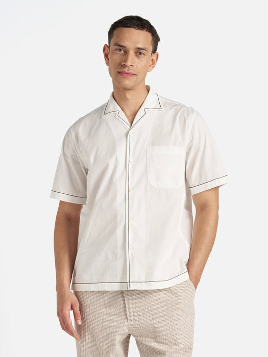 Universal Works Minari Shirt in Ecru Poplin