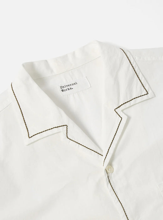 Universal Works Minari Shirt in Ecru Poplin