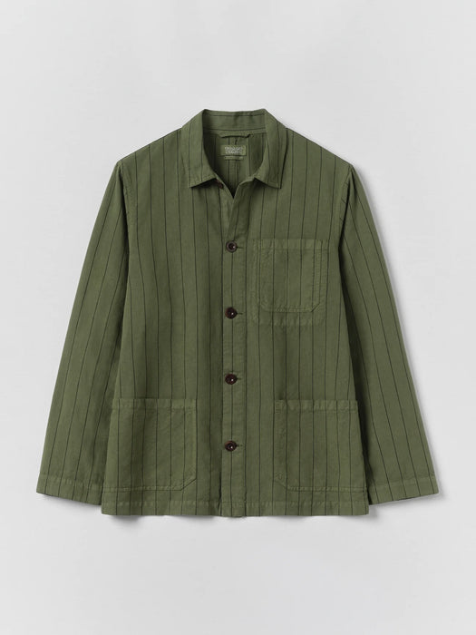 Toast Men Arlo Overdyed Cotton/Linen Jacket in Basil