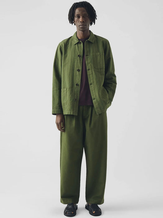 Toast Men Arlo Overdyed Cotton/Linen Jacket in Basil