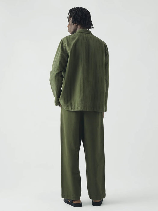 Toast Men Arlo Overdyed Cotton/Linen Jacket in Basil