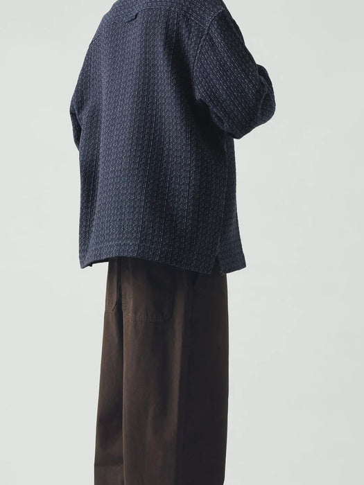 Toast Men Scatter Stitch Overshirt in Indigo