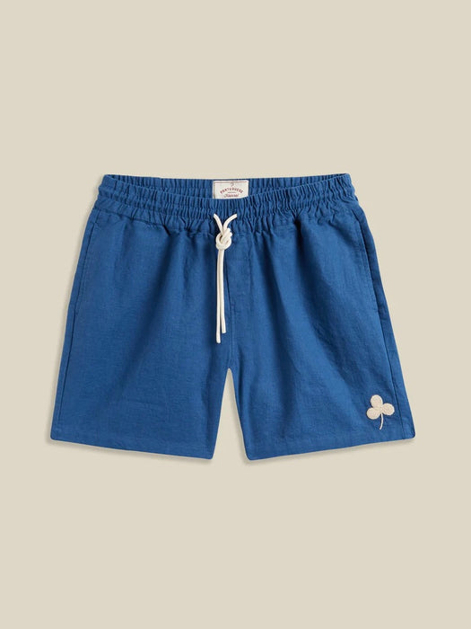 Portuguese Embroidery Nature Shorts in Light Blue