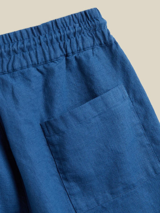 Portuguese Embroidery Nature Shorts in Light Blue