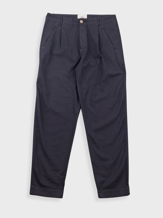 Folk Men Assembly Pant in Soft Black Mini Stripe