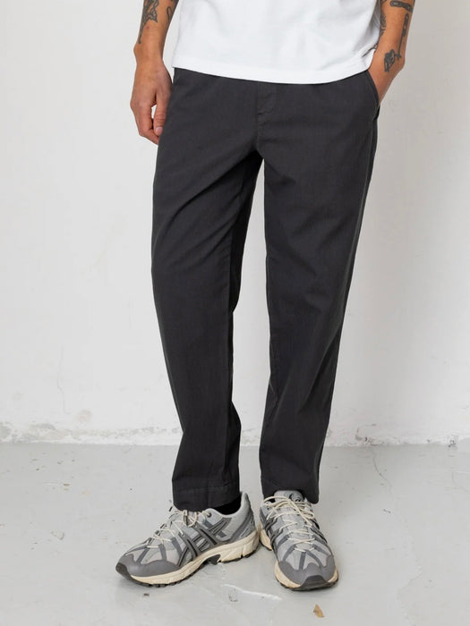 Folk Men Assembly Pant in Soft Black Mini Stripe