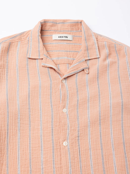 Kestin Tain Seersucker Shirt in Washed Coral