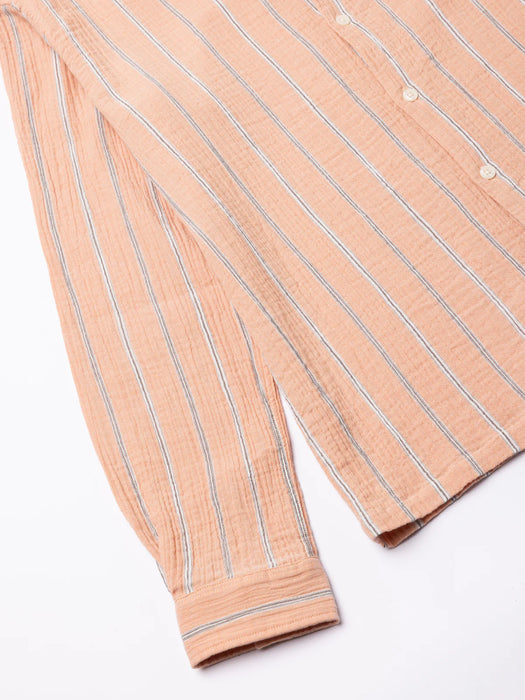 Kestin Tain Seersucker Shirt in Washed Coral