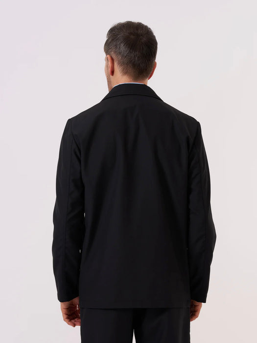 Universal Works Two Button Jacket in Black Tropical