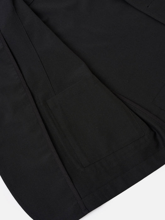 Universal Works Two Button Jacket in Black Tropical