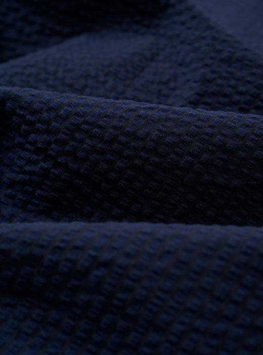 Universal Works Two Button Jacket in Navy Derby Stripe