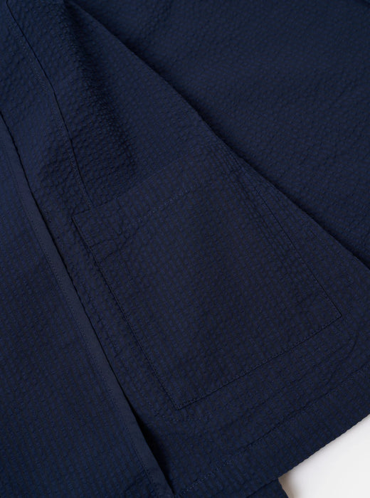 Universal Works Two Button Jacket in Navy Derby Stripe
