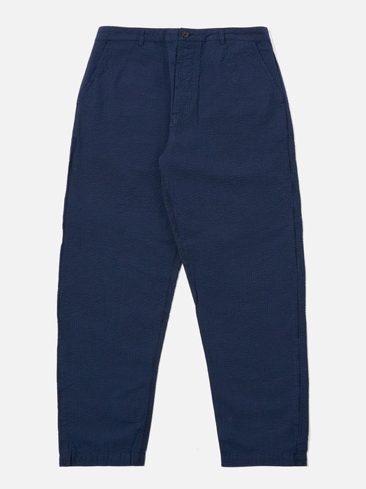 Universal Works Military Chino in Navy Derby Stripe