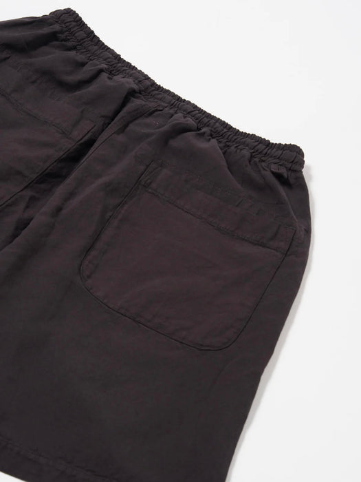 Universal Works Simple Short in Liquorice Linen Mix