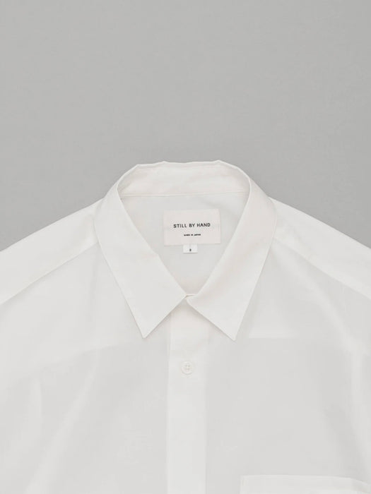 Still By Hand Half Sleeve Shirt in White
