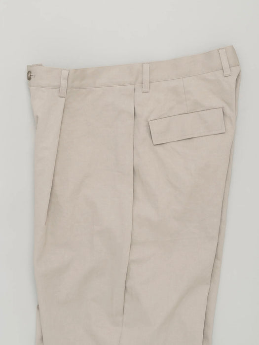 Still By Hand Wide Shorts in Taupe Linen Mix