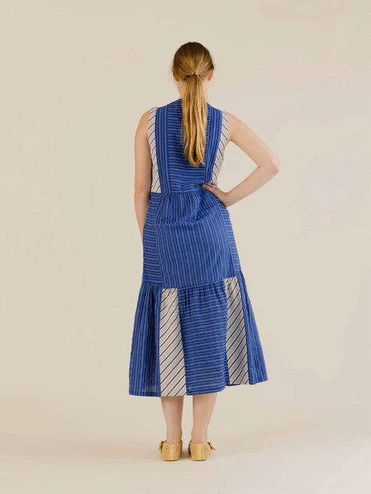Sideline Amee Dress in Cobalt Stripe Mix