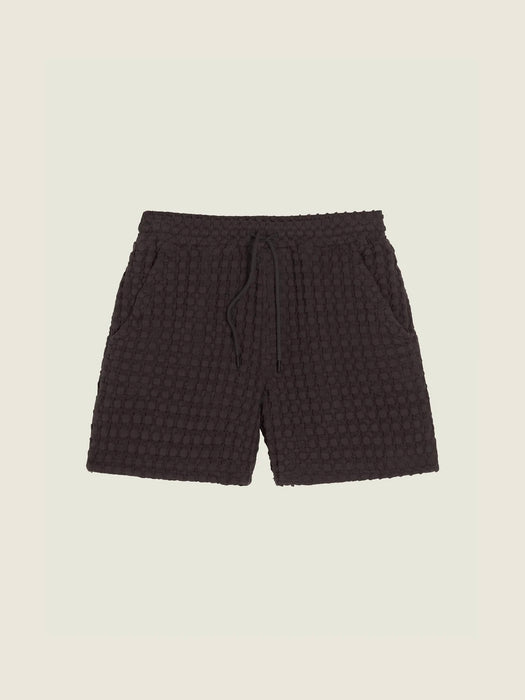 OAS Porto Waffle Shorts in Nearly Black