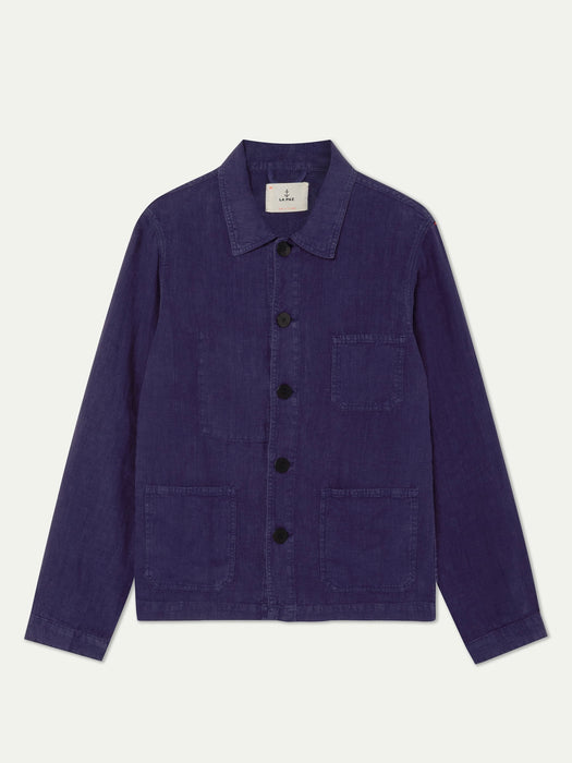 La Paz Baptista Jacket in Navy Linen