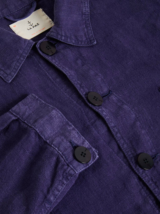 La Paz Baptista Jacket in Navy Linen