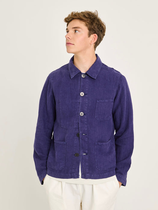 La Paz Baptista Jacket in Navy Linen