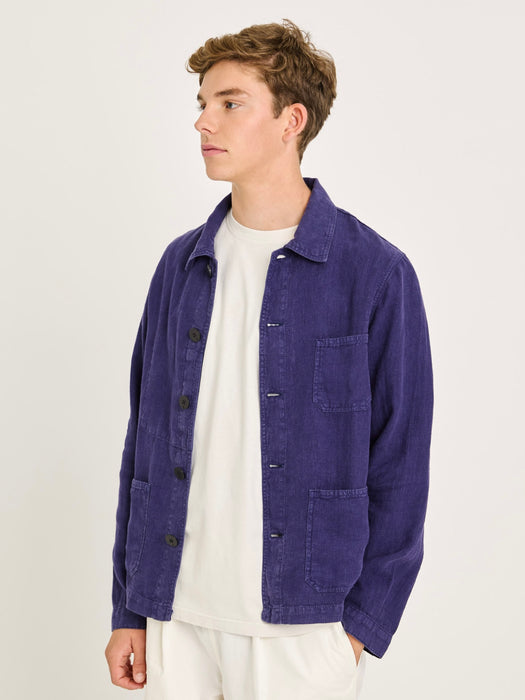 La Paz Baptista Jacket in Navy Linen