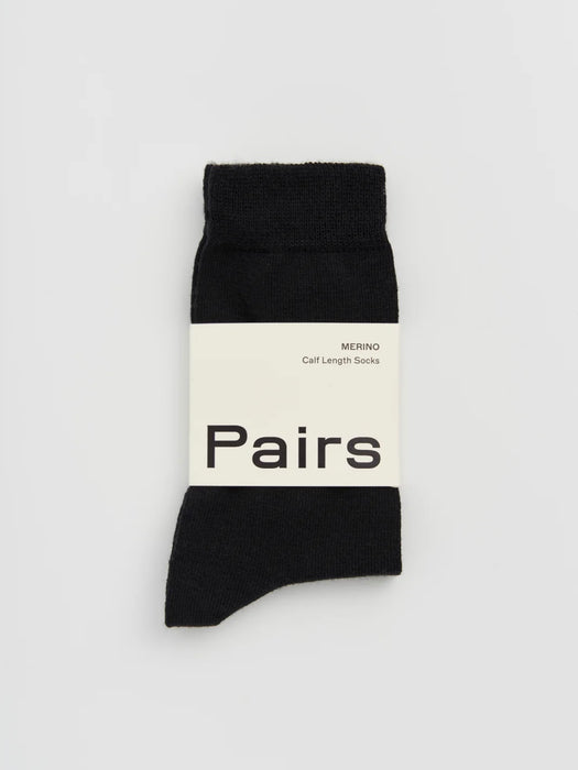 Pairs Merino Socks in Black