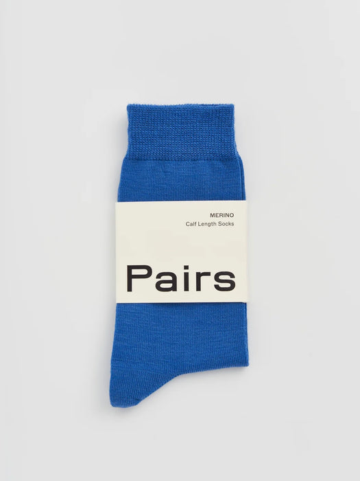 Pairs Merino Socks in Mer Blue