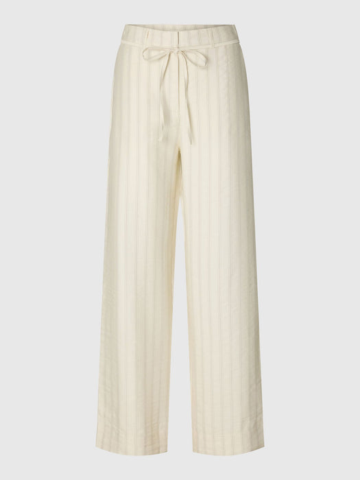 Selected Womens Johanne HW Pant in Egret Stripe