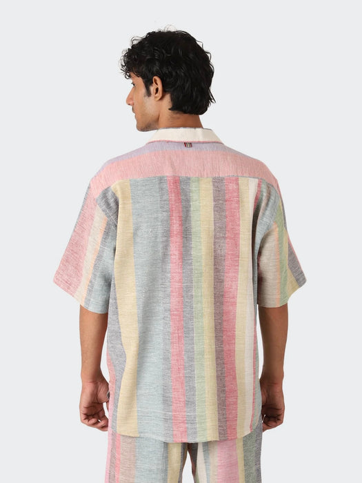 Kardo Ronen Shirt in Handloom Multi Stripe
