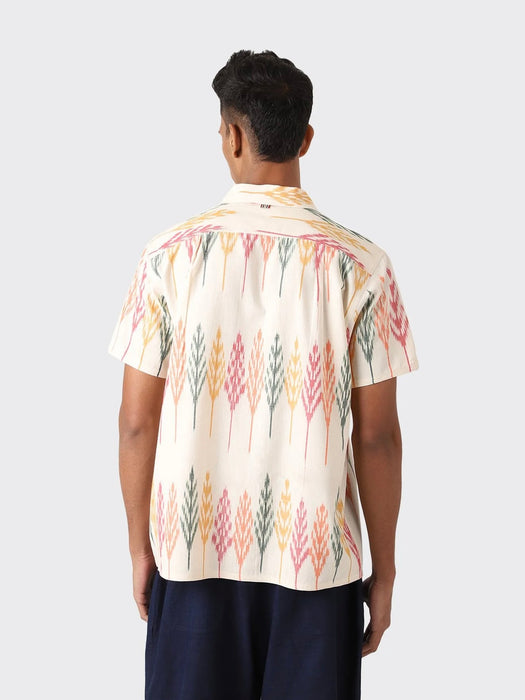 Kardo Chintan Shirt in Tree Pattern Ikat 54