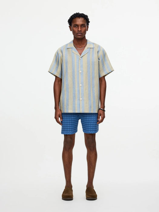OAS Cuba Linen Shirt in Mist Strata