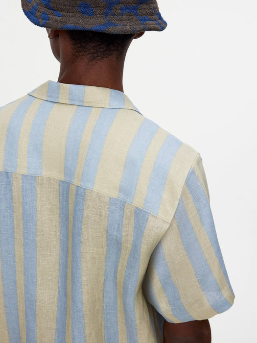OAS Cuba Linen Shirt in Mist Strata