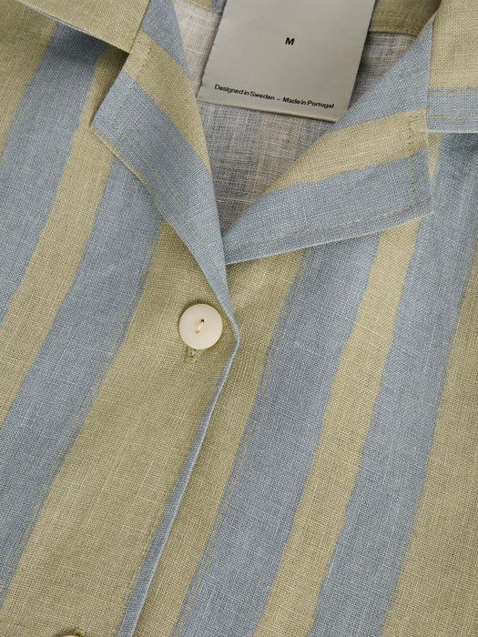 OAS Cuba Linen Shirt in Mist Strata
