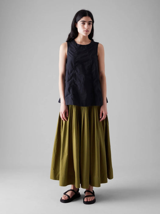 Toast Panelled Poplin Top in Ink