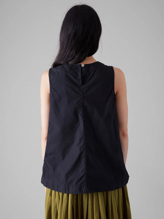 Toast Panelled Poplin Top in Ink
