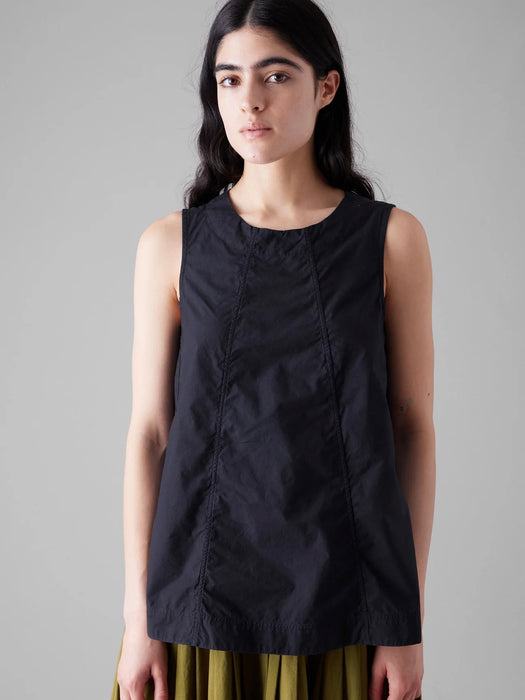 Toast Panelled Poplin Top in Ink