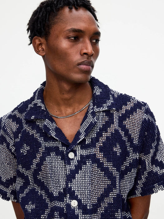 OAS Cuba Crochet Shirt in Trastavere