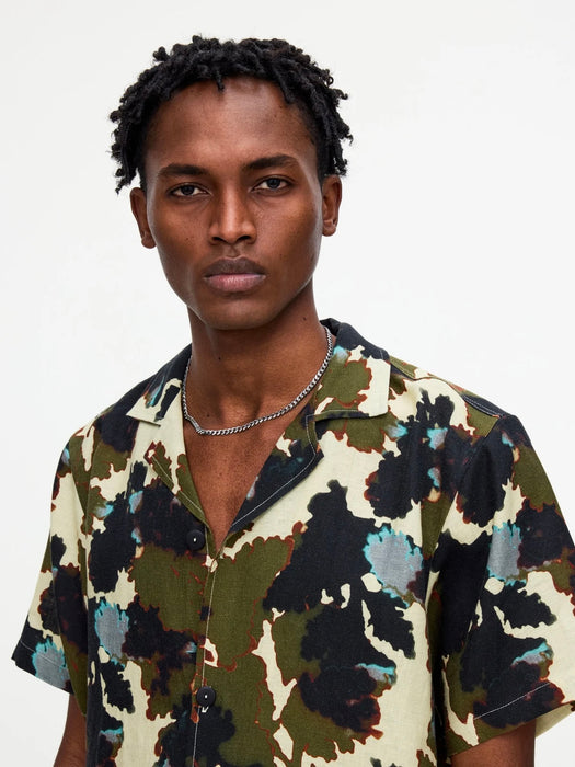 OAS Cuba Linen Shirt in Folagio