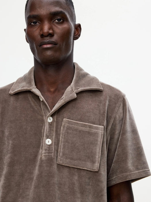 OAS Velour Shirt in Morel Girona