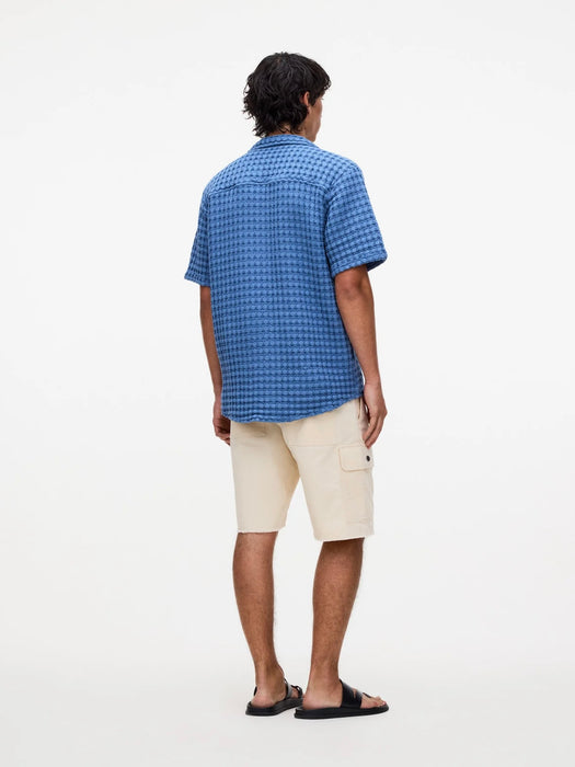OAS Cuba Waffle Shirt in Coronet