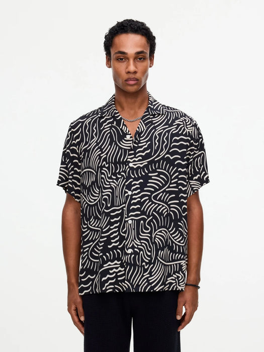 OAS Viscose Shirt in Tar Lorenzo