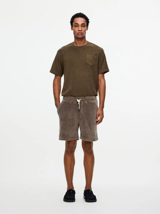 OAS Velour Shorts in Morel