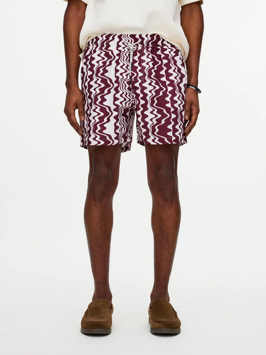 OAS Swim Shorts in Ruby Verve