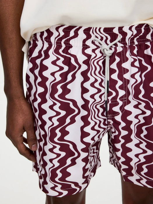 OAS Swim Shorts in Ruby Verve