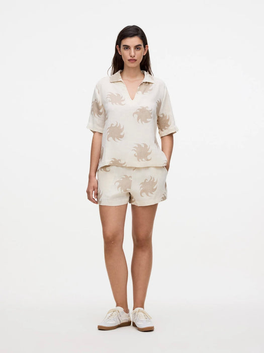 OAS Women Jaffa Linen Shirt in Hazel Ember