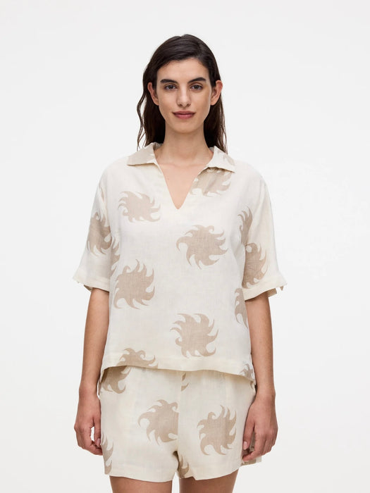 OAS Women Jaffa Linen Shirt in Hazel Ember