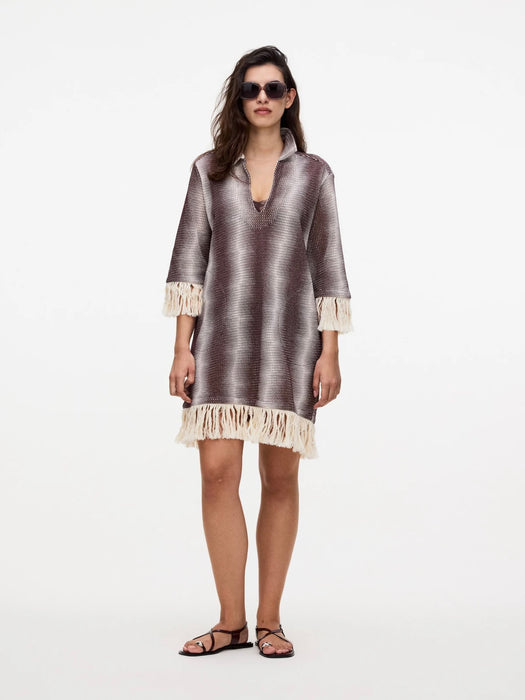 OAS Women Aya Net Dress in Merlot Echo